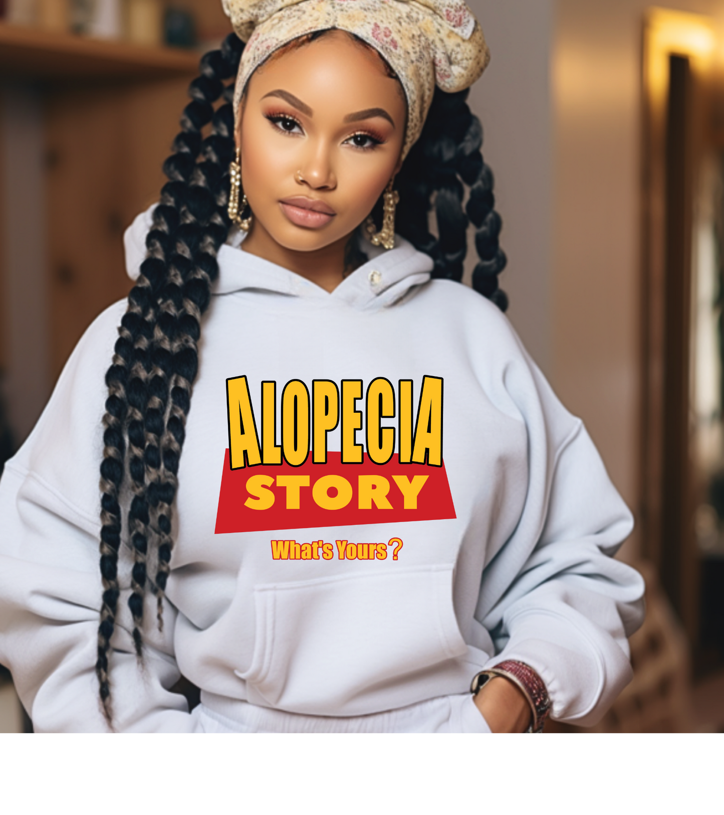 T.S.A. Alopecia Story Adult Hoodie | Tell. Share. Affirm.