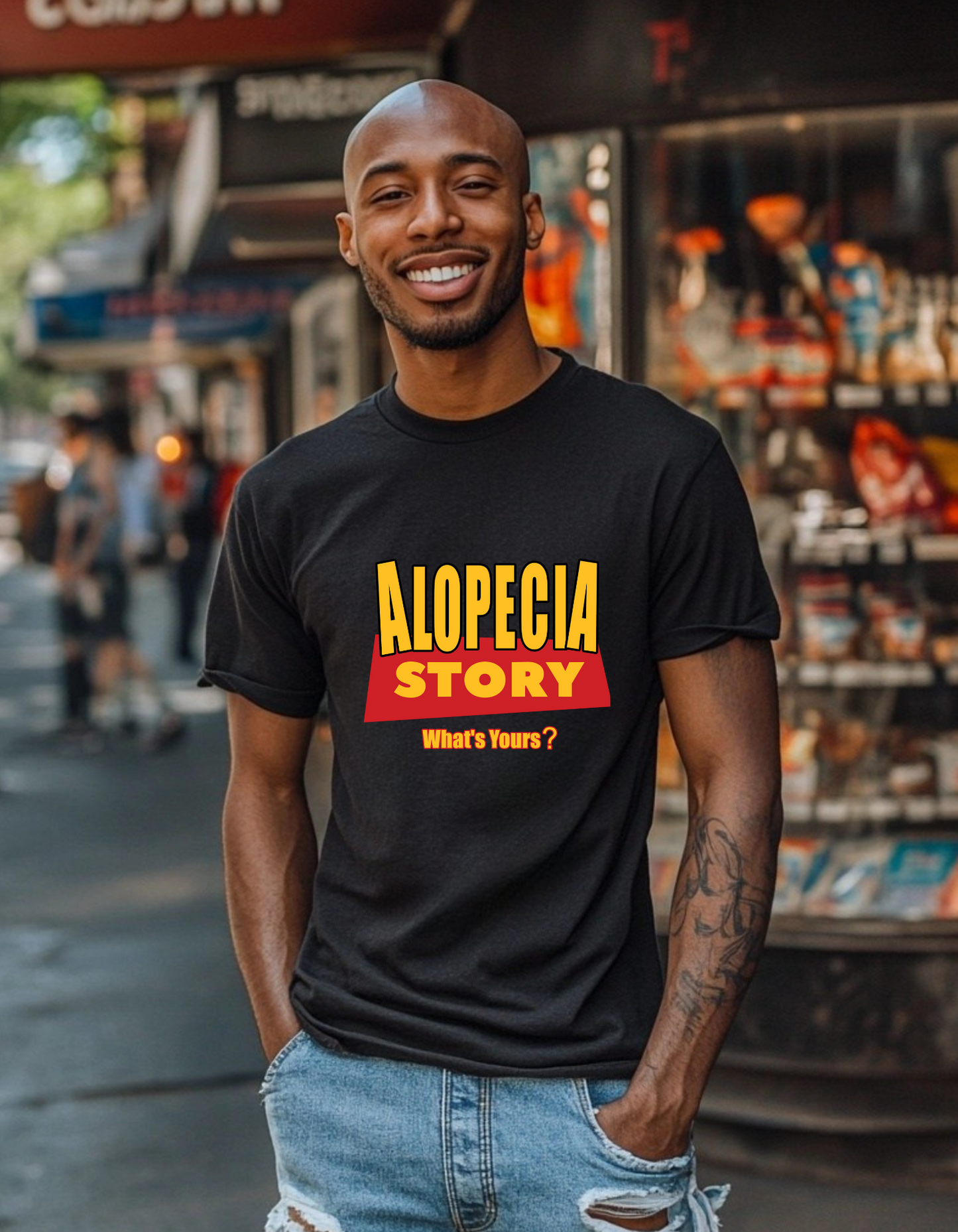 T.S.A. Alopecia Story Adult T-Shirt | Tell. Share. Affirm.