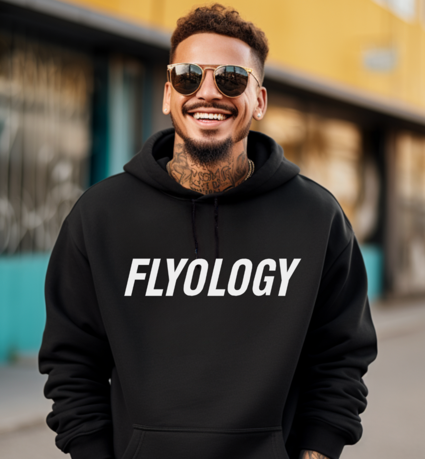 Frequent Flyer Hoodie - chan ge gray mockup