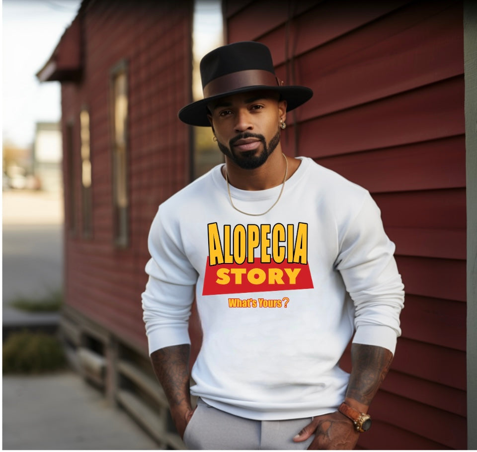 Alopecia Story Crew Adult Sweatshirt | What's Yours?