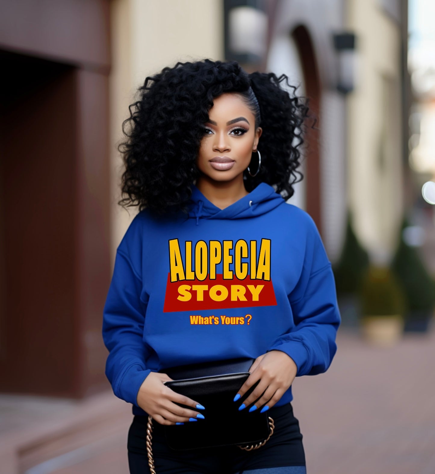 T.S.A. Alopecia Story Adult Hoodie | Tell. Share. Affirm.